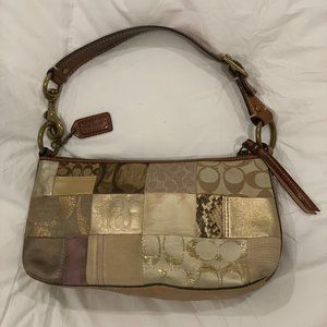 Coach Beige / Neutral Patchwork Bag